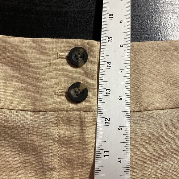 Boden 100% Linen Pleat Shorts 6” Inseam High Waisted - Picture 14 of 16